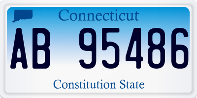 CT license plate AB95486