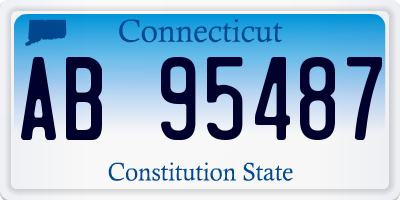 CT license plate AB95487