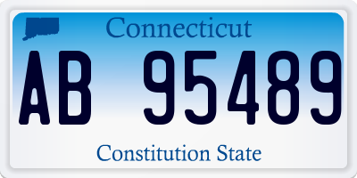 CT license plate AB95489