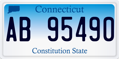 CT license plate AB95490