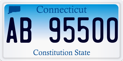 CT license plate AB95500