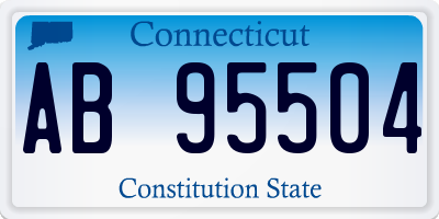 CT license plate AB95504