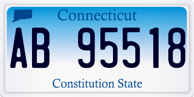 CT license plate AB95518