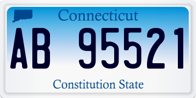 CT license plate AB95521