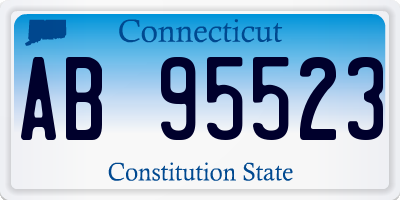 CT license plate AB95523