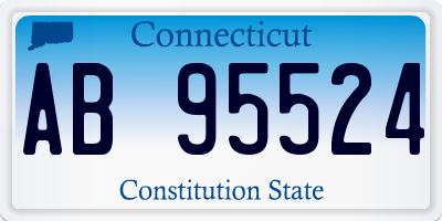 CT license plate AB95524