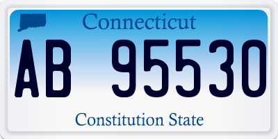 CT license plate AB95530