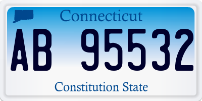 CT license plate AB95532