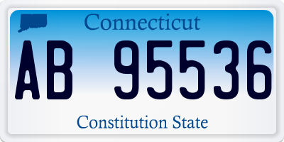 CT license plate AB95536