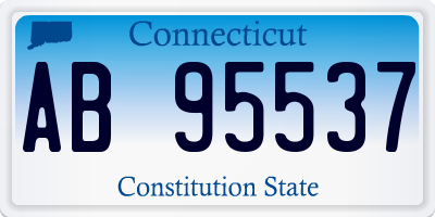 CT license plate AB95537