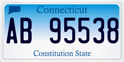 CT license plate AB95538