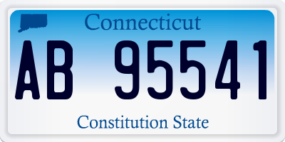 CT license plate AB95541