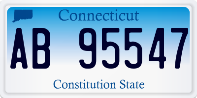 CT license plate AB95547