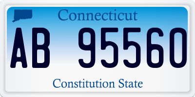 CT license plate AB95560