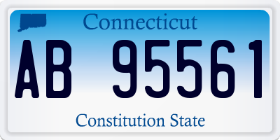 CT license plate AB95561