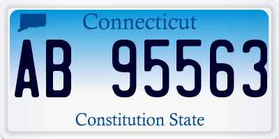 CT license plate AB95563