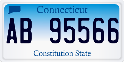 CT license plate AB95566