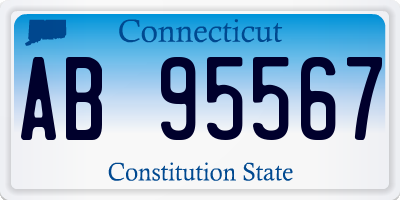 CT license plate AB95567