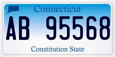 CT license plate AB95568