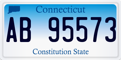 CT license plate AB95573