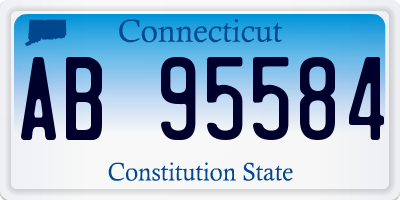 CT license plate AB95584