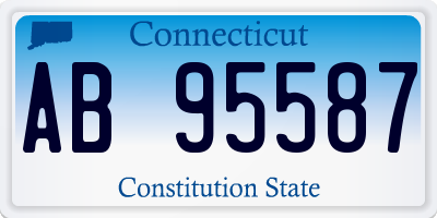 CT license plate AB95587