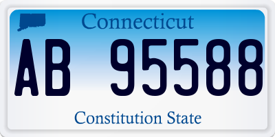 CT license plate AB95588