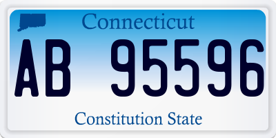 CT license plate AB95596