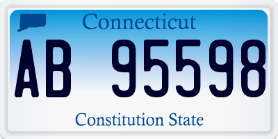 CT license plate AB95598