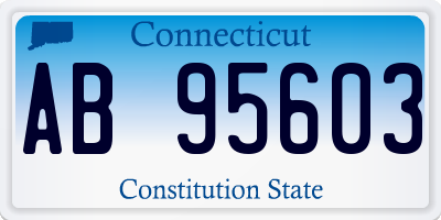 CT license plate AB95603