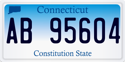 CT license plate AB95604