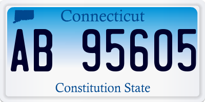 CT license plate AB95605