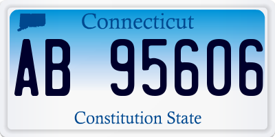 CT license plate AB95606