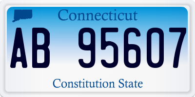 CT license plate AB95607