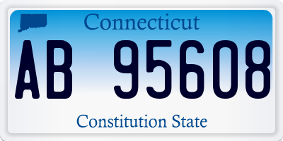 CT license plate AB95608
