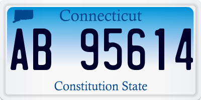 CT license plate AB95614