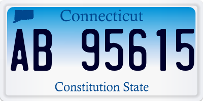 CT license plate AB95615