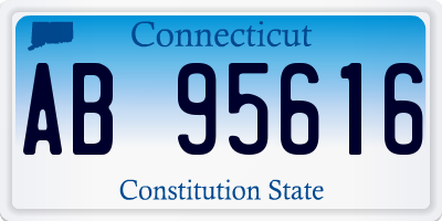 CT license plate AB95616