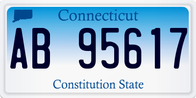 CT license plate AB95617