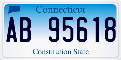 CT license plate AB95618