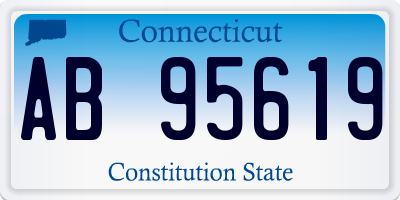 CT license plate AB95619