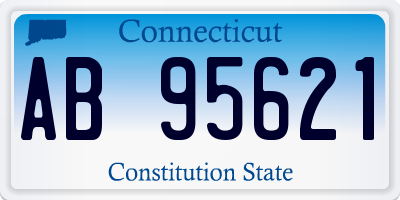 CT license plate AB95621