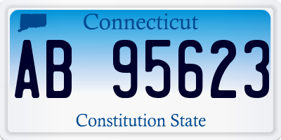 CT license plate AB95623