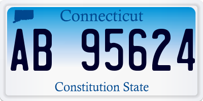 CT license plate AB95624