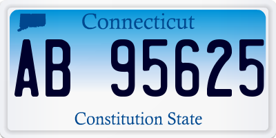CT license plate AB95625