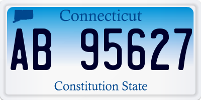 CT license plate AB95627