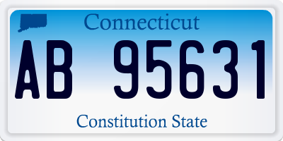 CT license plate AB95631