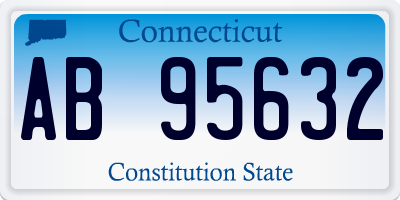 CT license plate AB95632