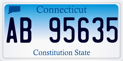CT license plate AB95635