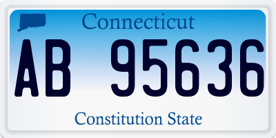 CT license plate AB95636